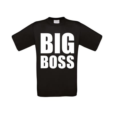 Big Boss grote maten t-shirt zwart heren XXXXL