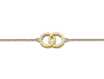 Armband Verbinding Goudkleur Zilver Gold-Plated XB007G 16-19cm
