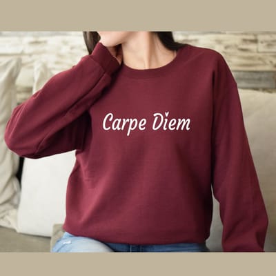 Bordeaux Dames sweater maat S-Carpe Diem- heerlijke dames sweater.