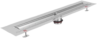 ACO ShowerDrain Public Gootelement 1500x110/met 1 afvoer Fl.hori/inkl.Afdichtingsmanchet, 9011.60.16