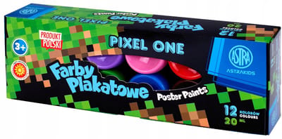 Astra Plakkaatverf Pixels Spel 12 Kleuren 20 ml