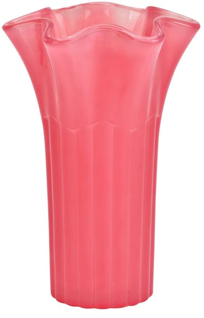Atmosphera Bloemenvaas - roze - D16 x H25 cm - glas - hoge vaas - boeketvaas