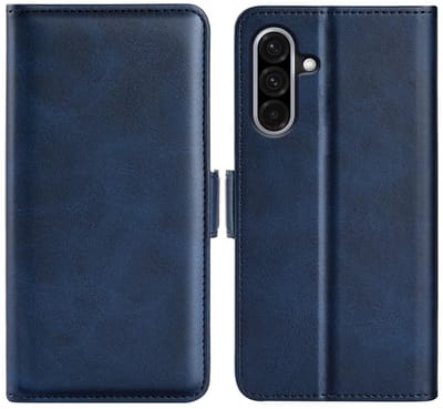 Luxe BoekCover Etui Hoes geschikt voor Samsung Galaxy A37 - A36 - A56 - Blauw