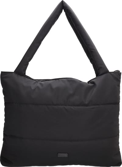 Beagles Calvia Shopper Soft Puffer Schoudertas Trendy Ruim en Licht - Tote Bag - Dames Tas - Zwart