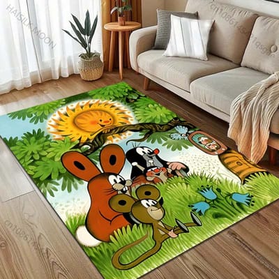 Kleine Mol Print Cartoon Tapijt voor Woonkamer Slaapkamer Bank Deurmat Decor Banktafel Vloerkleed Antislip Vloermat voor Cadeaus 80*120cm