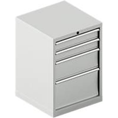 Schäfer Shop Select  ladekast 27-27, 4 laden, tot 75 kg, B 564 x D 572 x H 800 mm, lichtgrijs/lichtgrijs