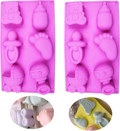 Akyol -1 stuk - 1 silicoon - baby siliconen bakvorm | newborn bakvorm | chocoladevorm | Chocoladevorm baby | kinderen Chocoladevorm | Bonbonvorm | babyshower decoratie | baby decoratie koken – siliconen – new born – babyshower