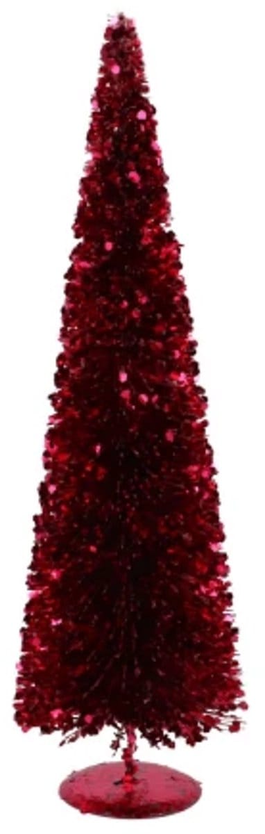 Daan Kromhout – Kerstboom – Decoratieve Kerstboom – Fuchsia – Met Pailletten – 17x50cm