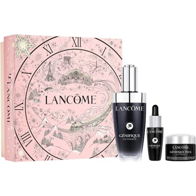 Lancôme Génifique Ultimate Anti Age Skincare Routine Geschenkset - Anti Aging Serum & Moisturizer - Genifique Ultimate Anti Age Serum 50ml + Genifique Ultimate Serum 10ml + Genifique Ultimate Eye Cream Oogcrème 5ml - Anti Rimpel Cadeaupakket 3 Stuks