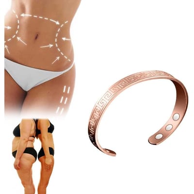 Koperen armband voor vrouwen, lymfedrainage, magnetische armband, gewichtsverlies, afslanken, magnetisch rood