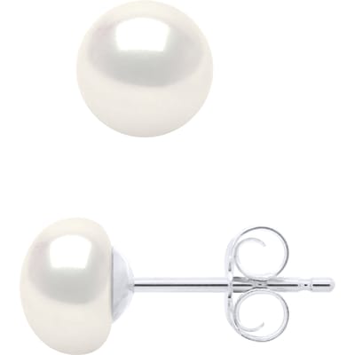 Oorbellen Zilver 925 Echte Gekweekte Zoetwater Parelknoppen 6-7 mm