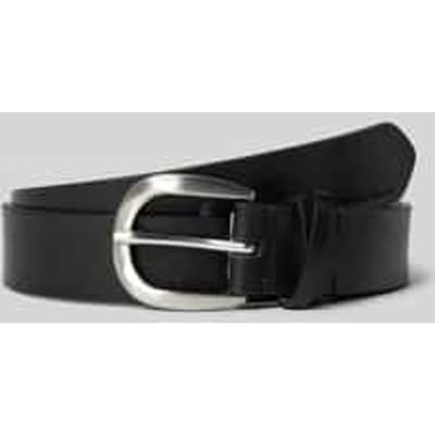 Tom Tailor - TTNANCY leren riem met afgeronde gesp - Maat 75 - black uni