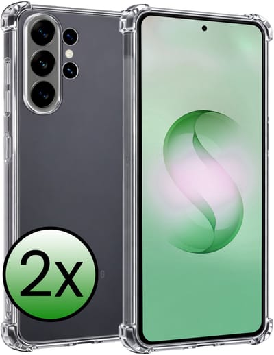 Hoesje 2 Stuks - Geschikt voor Samsung Galaxy S26 Ultra - Sterk & Shockproof - Siliconen Case - Back Cover - Telefoon Hoes Shock Proof - Transparant