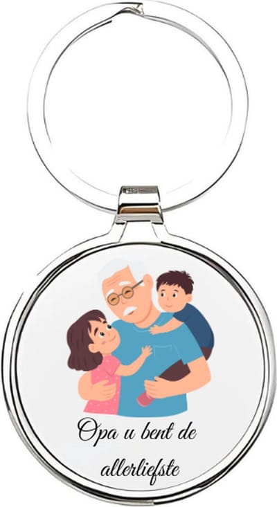 Akyol - opa u bent de allerliefste Sleutelhanger - Opa - de allerliefste opa - opa sleutelhanger - grootvader sleutelhanger - sleutelhanger voor opa - familie sleutelhanger - verjaardagscadeautje - cadeau voor opa - grandfather - pake - 4 x 7,5 CM