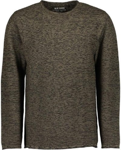 Blue Seven heren trui bruin (tee) melange - maat M