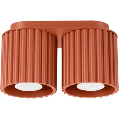 Sollux Lighting Plafondlamp Aura - GU10 - rode oker - aluminium - 21x10x12cm