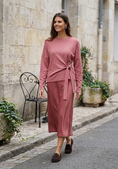 INWEAR Triiw Vincentiw Knot Blouse Tops & T-shirts Dames - Shirt - Roze - Maat L
