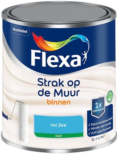 Flexa - Strak Op De Muur Binnen Mat - Vol Zee - Mengverf - 1 L