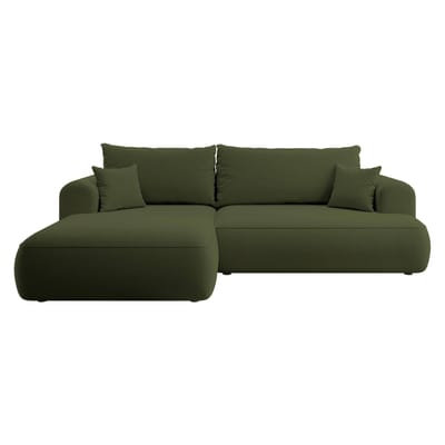 Hoekbank Philipa links velvet met slaapfunctie | Selsey Design
