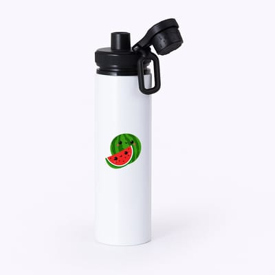 Hacebo® - Watermeloen waterfles met draaidop zwart - Fruitschaal - Fruit liefhebbers - Zomerfruit - gezond eten - vrucht - water fles - 850ML