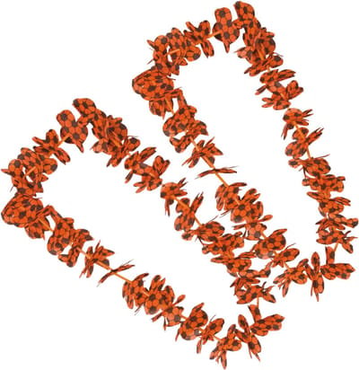 Pakket van 10x stuks oranje voetbal Hawaii kransen/slingers - EK/WK Holland supporters feestartikelen