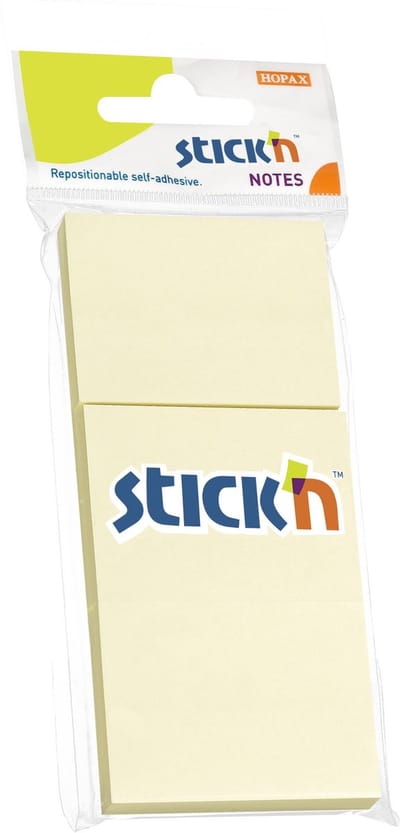 Stick'n kleine sticky notes - 38x51mm - 3x pastel geel - 300 memoblaadjes