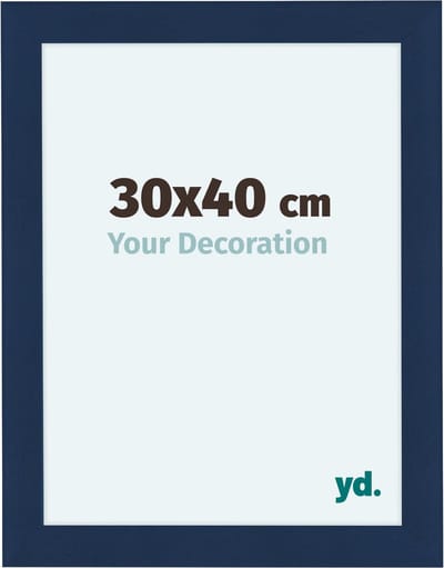 Your Decoration - Fotolijst 30x40 cm - MDF - Donkerblauw Geveegd - Como