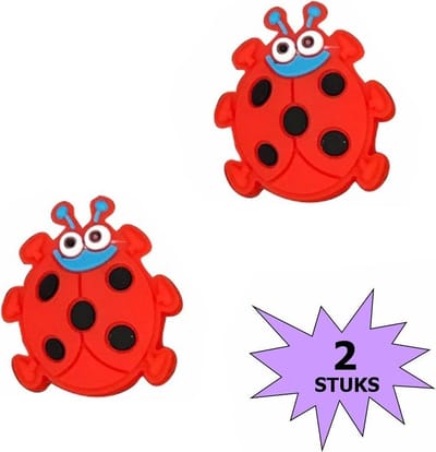 Fako Bijoux® - Tennisdemper - Tennis Demper - Lieveheersbeestje - Rood - 2 Stuks