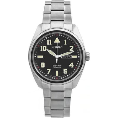 CITIZEN Eco-Drive Serie 100m Waterdicht Zonne-kwarts Super Titanium Band Herenhorloge Zwarte Wijzerplaat BM8560-88E zwart