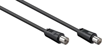 IEC (m) - IEC (v) coaxkabel / recht - zwart - 10 meter