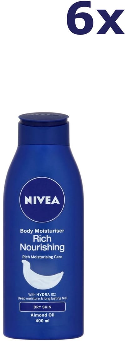6x Nivea Bodylotion 400ml Rich Nourishing