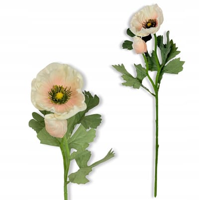 Kunstige Klaprozen Takken - Zacht Schuim, Beige Bloemdecoratie