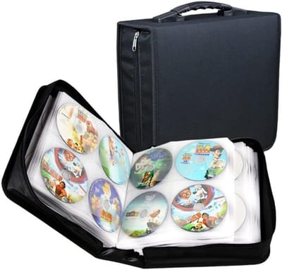 Zylo® CD Koffer - DVD Hard Kunststof Hoesje Houder - CD Organiser Portemonnee - Zwart - 34cm x 30cm x 11cm