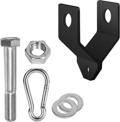 Power Rack Shackle - Crossmember Attachment - Home Gym Uitbreiding - Voor 3x3 Crossbar - 1" Gaten - Zwart