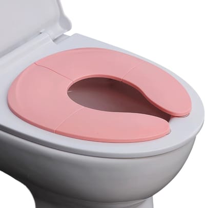 Draagbaar Opvouwbaar Potty Training Stoeltje – Toiletbril voor Kinderen, Zuignap Peuterstoel, Herbruikbaar Kinderpotje, Veilig en Comfortabel - Roze