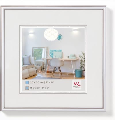 Walther New Lifestyle - Kunststof lijst - Fotoformaat 20x20 cm - Zilver
