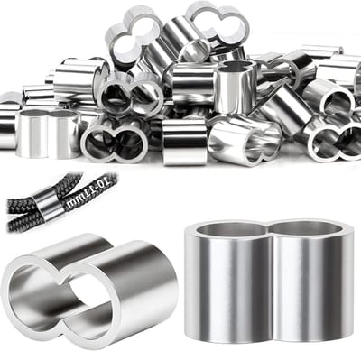 10mm Kabelbinders - 40 Stuks Dubbele Klemmen voor Rubber Touwen, Aanhangers en Zeilen