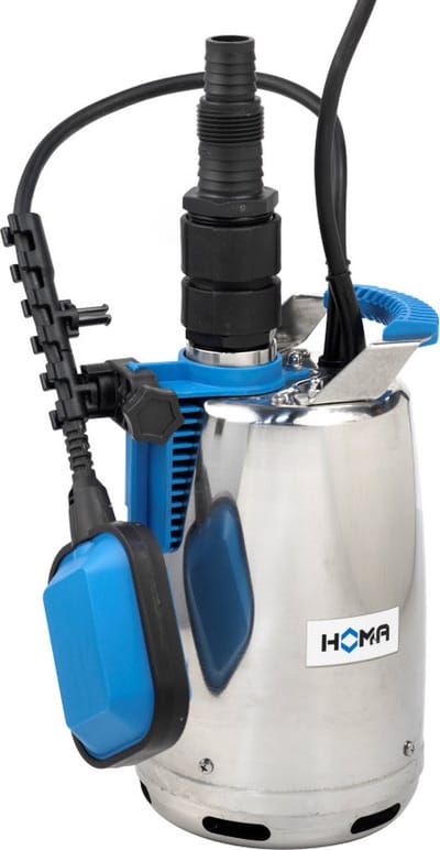 Homa dompelpomp 10 m3 voor vuilwater, mantelgekoeld, CR 253 WA, rvs, vlotter, 230 V, kelderpomp