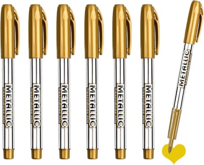Metallic Markeerstiften - Gouden Verfstiften - Creatief Knutselen - Sneldrogend Glanzend - 1.5 mm Punt - Goud
