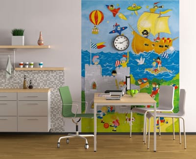 Fotobehang - It's a Boy's World - 183 x 254 cm - Multi