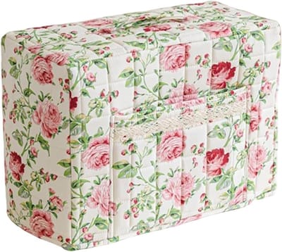 Draagtas Naaimachine - Stofkap Opberger - Hobby Projecten - Vintage Bloem Design - 43x35x24cm - Roze