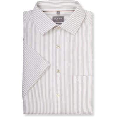 OLYMP Luxor Overhemd, Comfort Fit, New Kent, Natuur
