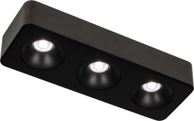 Lumidora Opbouwspot 75057 - NEWCASTLE - 3 Lichts - Ingebouwd LED - 15.0 Watt - 1200 Lumen - 2700 Kelvin - Zwart - Metaal - Badkamerlamp