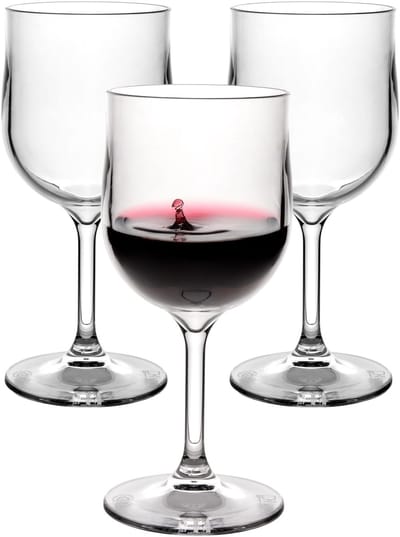 MPDrink Wijnglas Tulp - 4x - SAN kunststof - 30 cl - onbreekbaar - herbruikbaar - wijnglazen