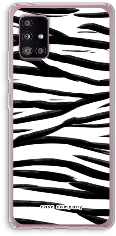 Case Company® - Hoesje geschikt voor Samsung Galaxy A51 5G hoesje - Zebra pattern - Soft Cover Telefoonhoesje - Bescherming aan alle Kanten en Schermrand