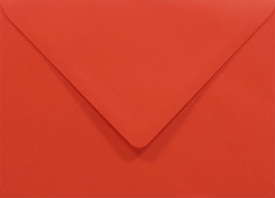 Gladde rode enveloppen A6 - 125 x 175 mm - B6 - 50 stuks - NK natgelijmde - 80 gram - Rainbow - Netuno