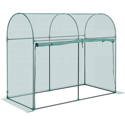 Kooitent voor Gewassen, 1,8 x 0,91 x 1,5 m Plantenbeschermingstent met Deur met Rits, Windbestendige Hoge Kooitent voor Gewassen, Eenvoudig te Installeren, Buiten Verhoogd Bed Deksel met