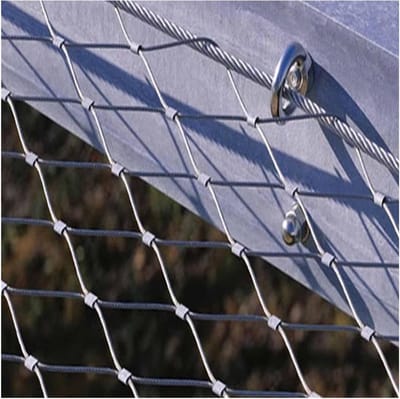 Veiligheidsnet RVS - Valbeveiliging Net - Trappen Tuinen - Duurzaam Robuust Staal - 1.5 x 1.5 m - Zilverkleurig