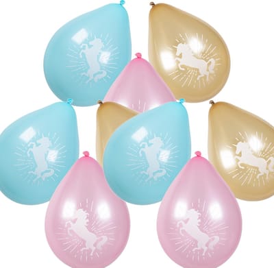Boland 18x Eenhoorn themafeest ballonnen - ca. 25 cm - Feestversiering en decoraties