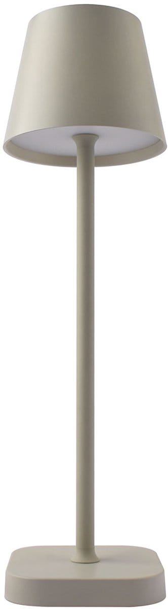 FlinQ Tafellamp Lume - Tafellamp Oplaadbaar - Tafellamp slaapkamer - Oplaadbaar - Dimbaar met geheugenstand - 3 lichtstanden - 38cm - Licht Beige